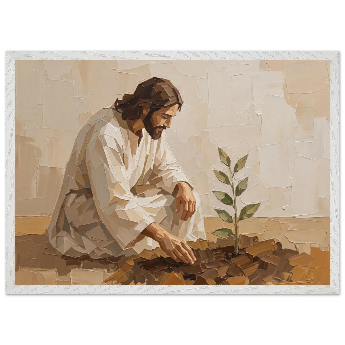 First Seeds: jesus, faith and botanical. Framed fine art print by The Light Stays.