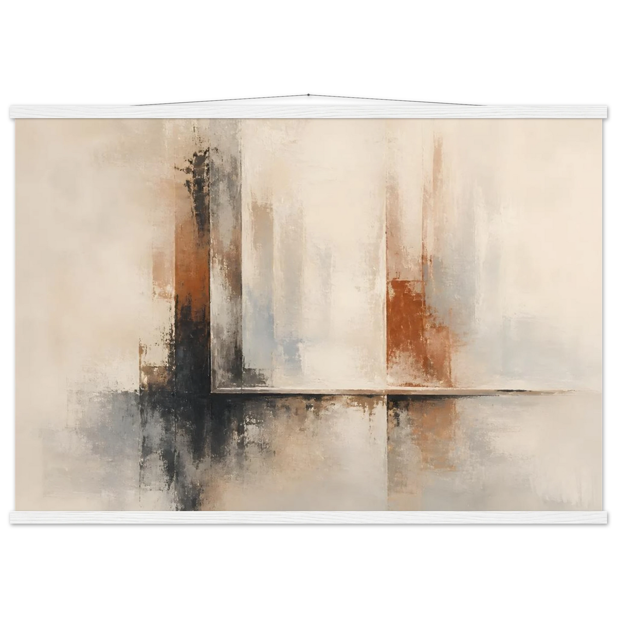 Mineral Threshold, architecture, geometry and rust. Archival fine art poster shown framed.