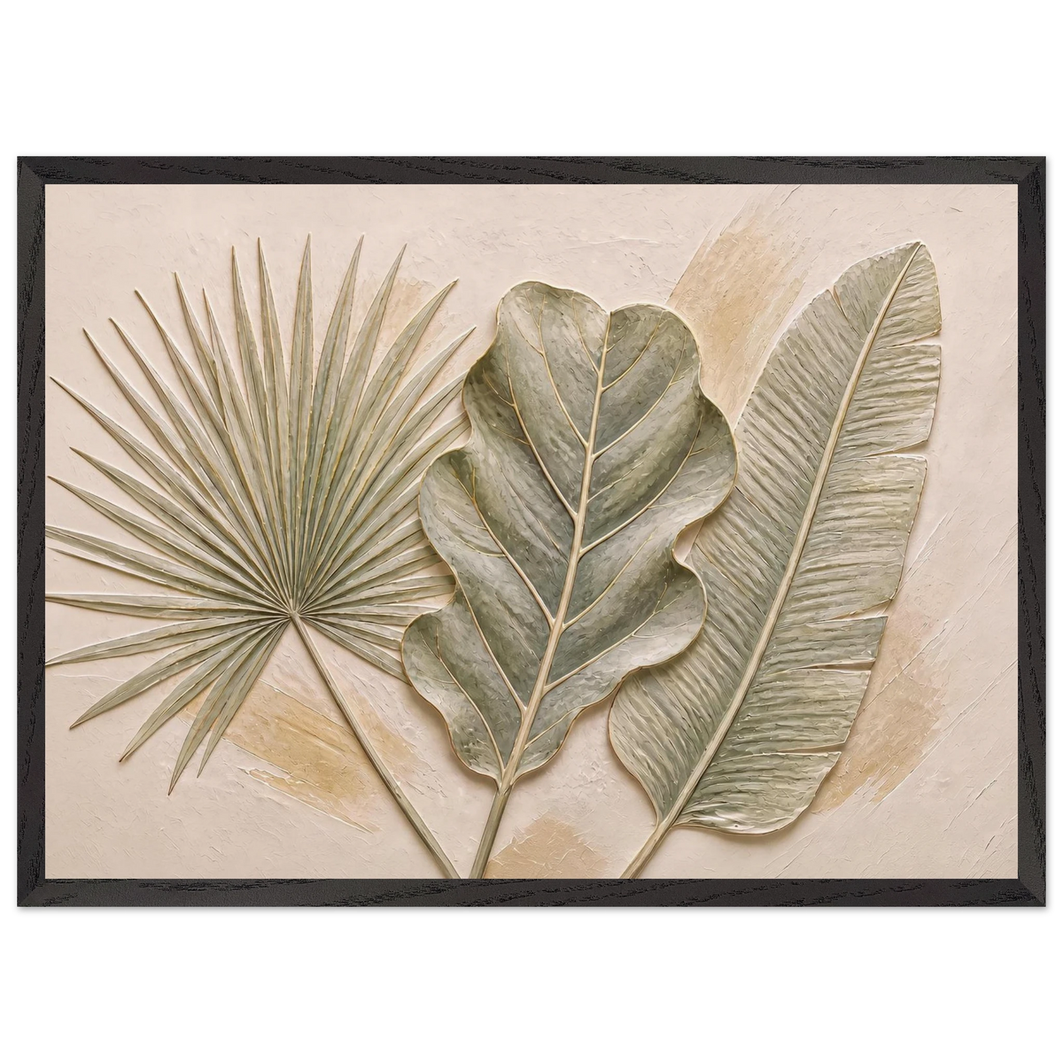 Three Leaves: botanical and nature. Framed fine art print by The Light Stays.