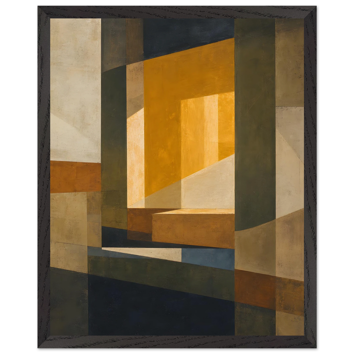 Ochre Window: architecture, mediterranean and earth tones. Framed fine art print by The Light Stays.