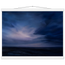 Blue Hour Field: night, horizon and deep blue. Museum-quality fine art poster.