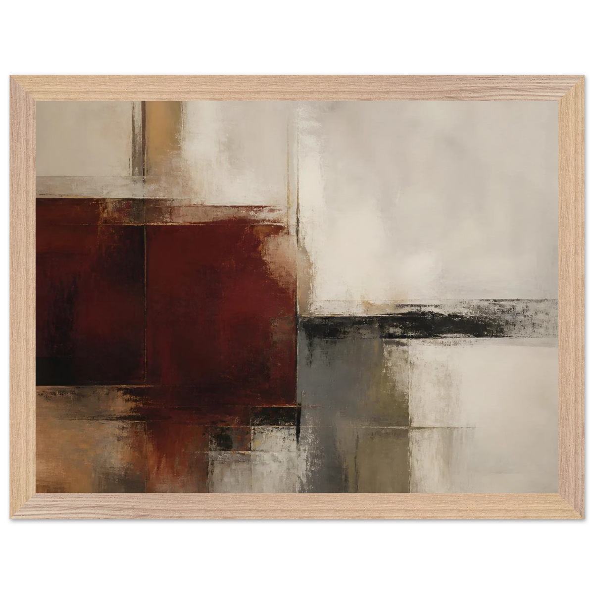 Deep Crimson: abstract, red and color field. Framed fine art print by The Light Stays.