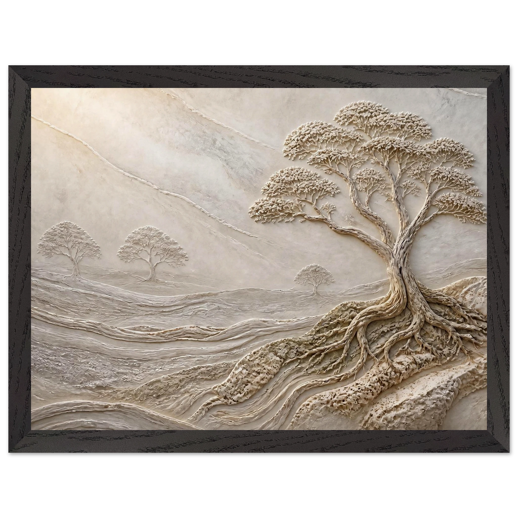 Old Growth: petra and herbarium. Framed fine art print, alternate frame and size.