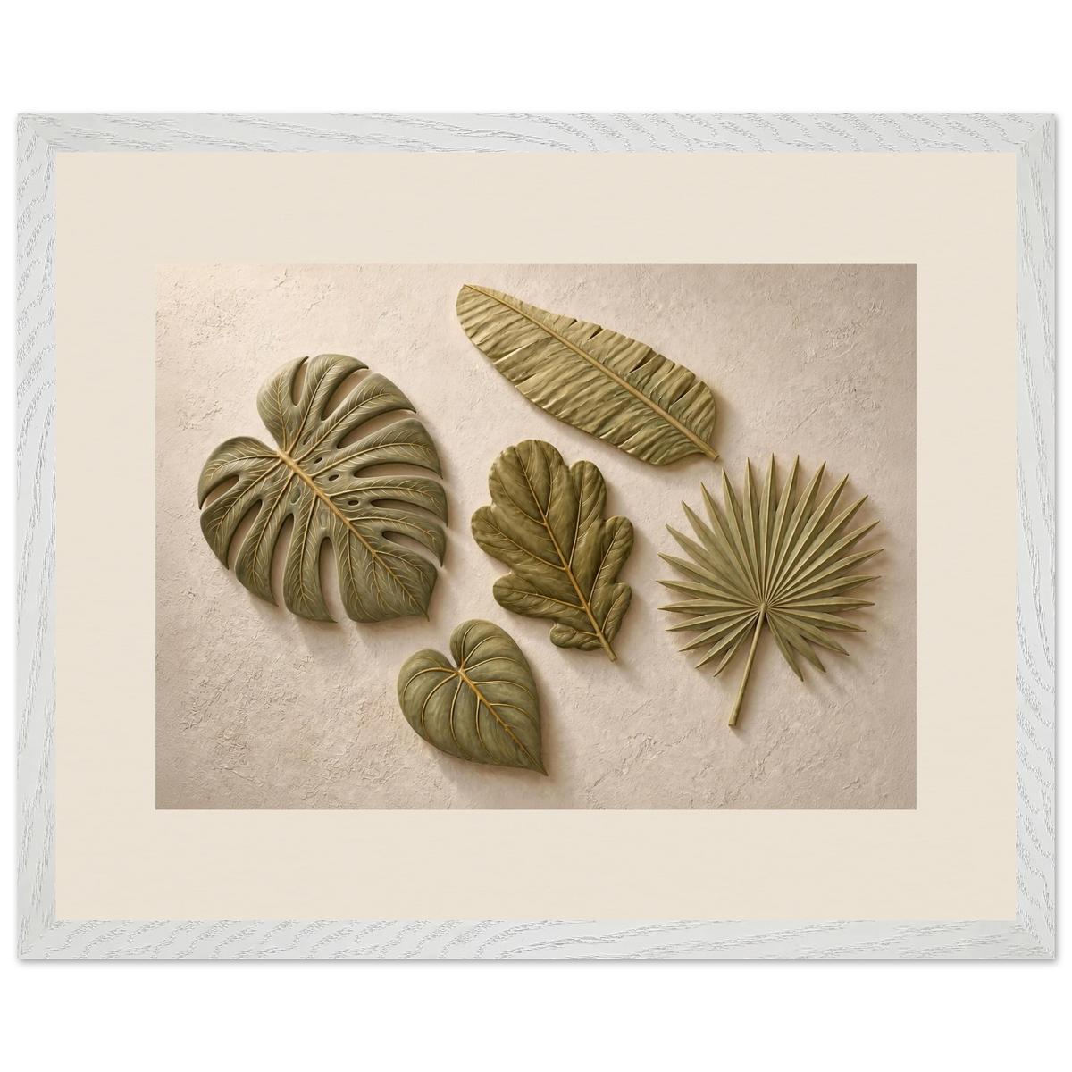 Green Constellation: botanical, green and loose rhythm. Museum-quality framed fine art print.