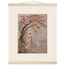 Spring Walk, impasto, lake and blossoming tree. Archival fine art poster shown framed.