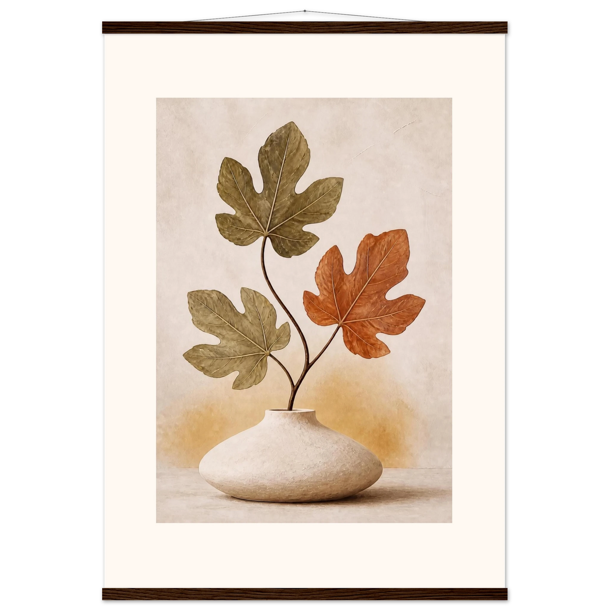 Fig Season: mediterranean and earth tones. Museum-quality fine art poster.