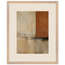 Terracotta Diptych, Panel I of II: two panels, terracotta and cream. Framed fine art print, alternate frame and size.