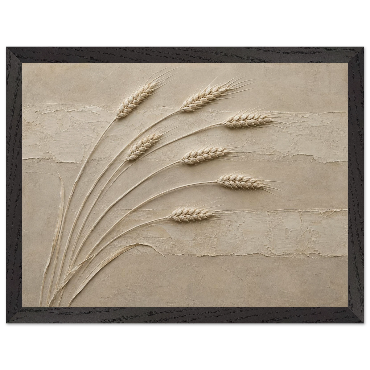 Wheat in Relief: faith, texture and botanical. Framed fine art print by The Light Stays.