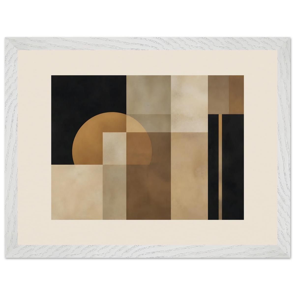Bronze Architecture: geometric abstract, oxidized metal and texture. Framed fine art print by The Light Stays.