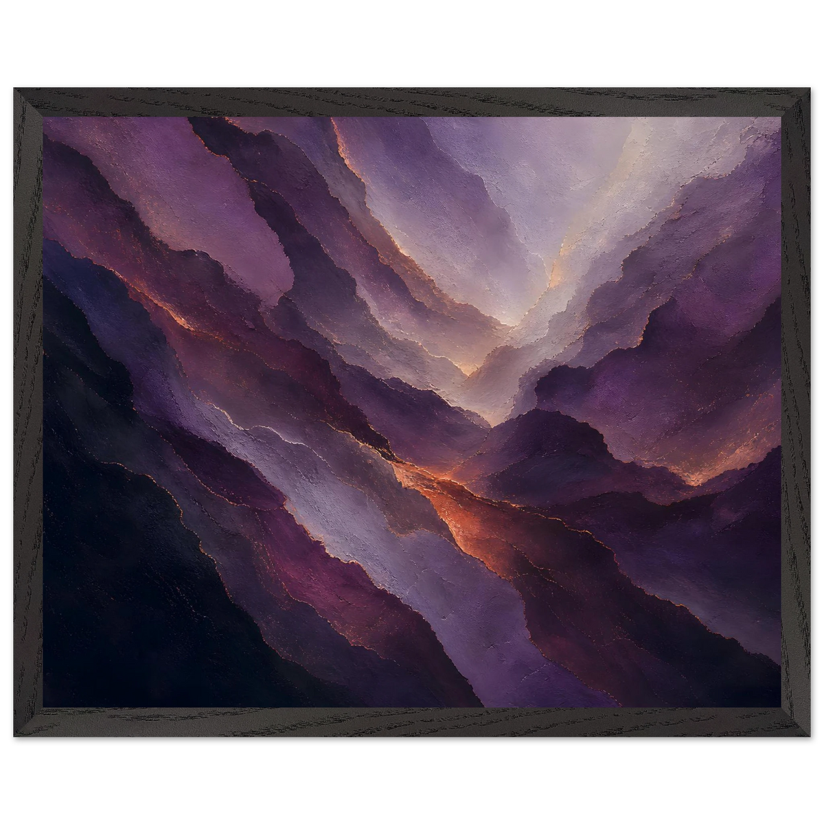 Violet Infinity: moon and night. Museum-quality framed fine art print.