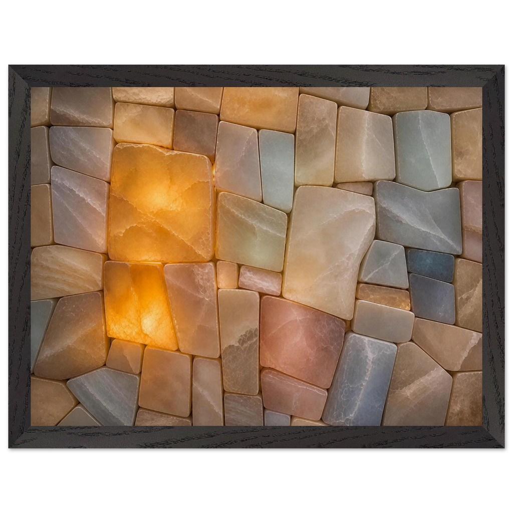 Stonelight: lumen and aura. Museum-quality framed fine art print.