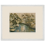 Papyrus Pond: lake, papyrus and serene greens. Framed fine art print, alternate frame and size.