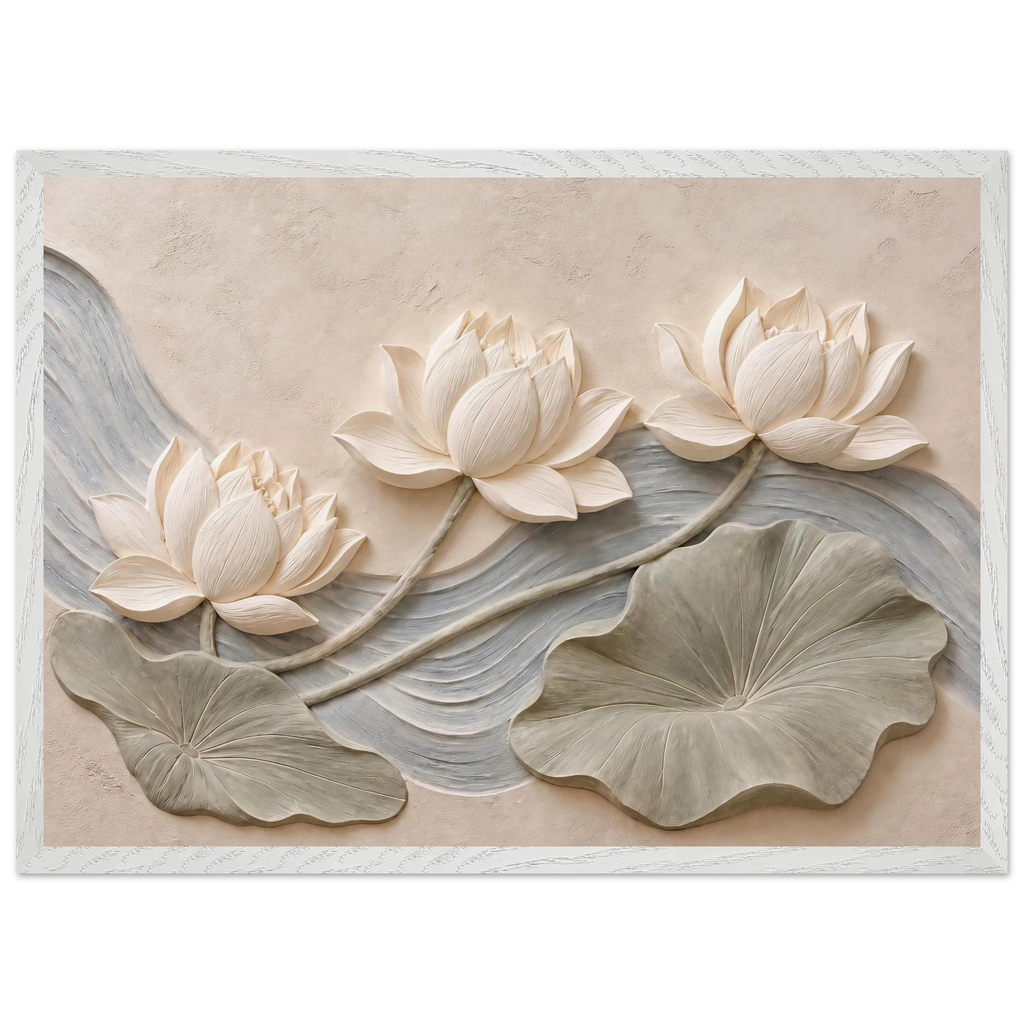 Lotus Current: flowers and botanical. Framed fine art print by The Light Stays.