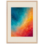 Teal and Orange: gradient, sea and dusk. Museum-quality framed fine art print.
