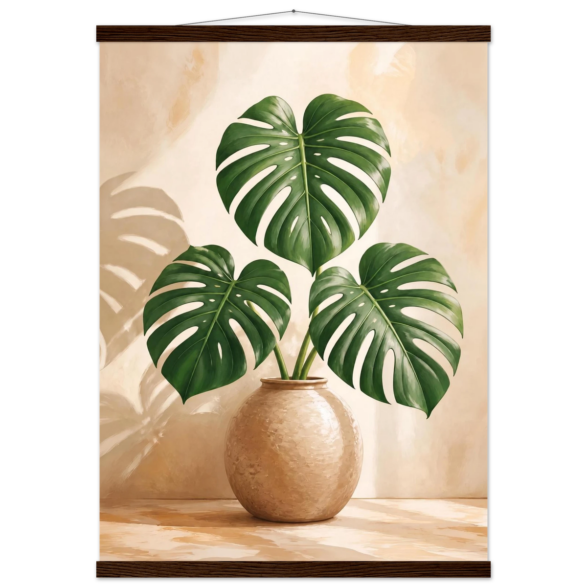 Vessel and Shadow: mediterranean and earth tones. Fine art poster, alternate frame and size.