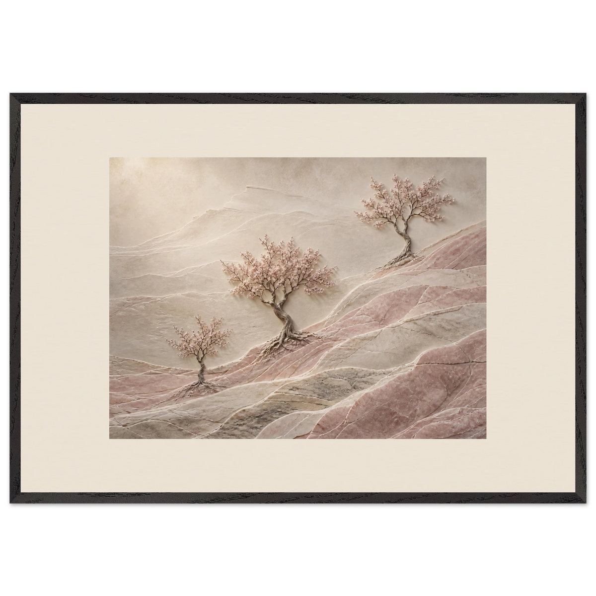 Blossom Terraces: flowers and botanical. Framed fine art print by The Light Stays.