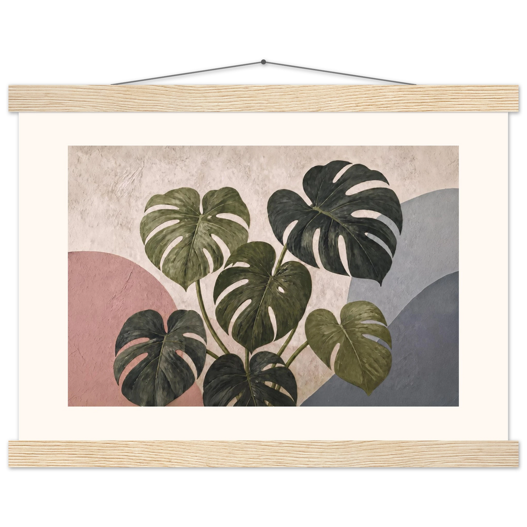 Monstera Sun: botanical and nature. Fine art poster.