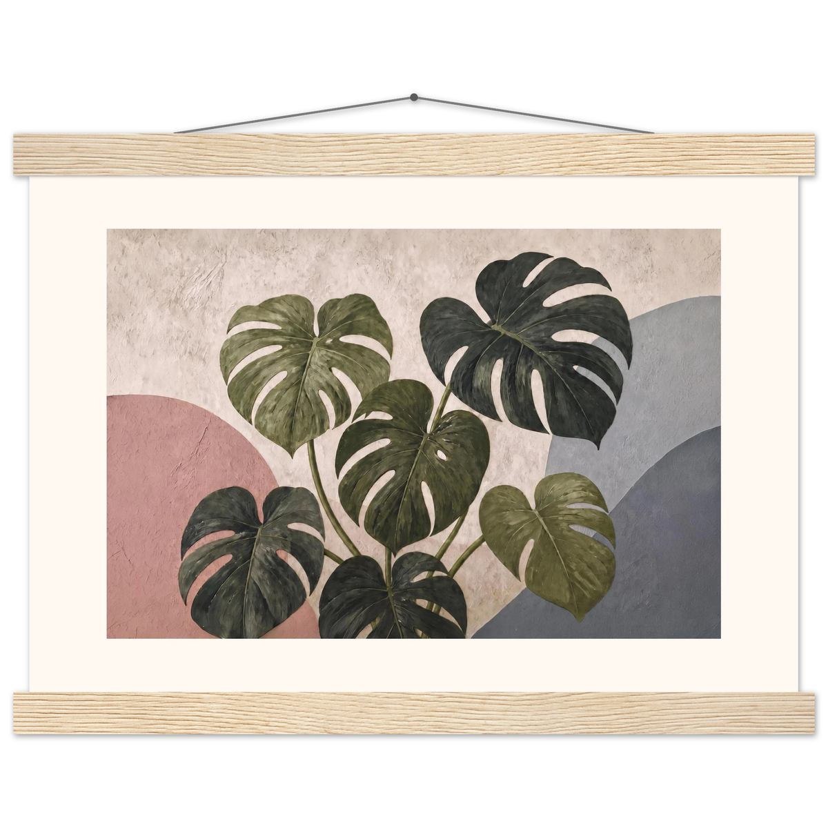 Monstera Sun: botanical and nature. Fine art poster.