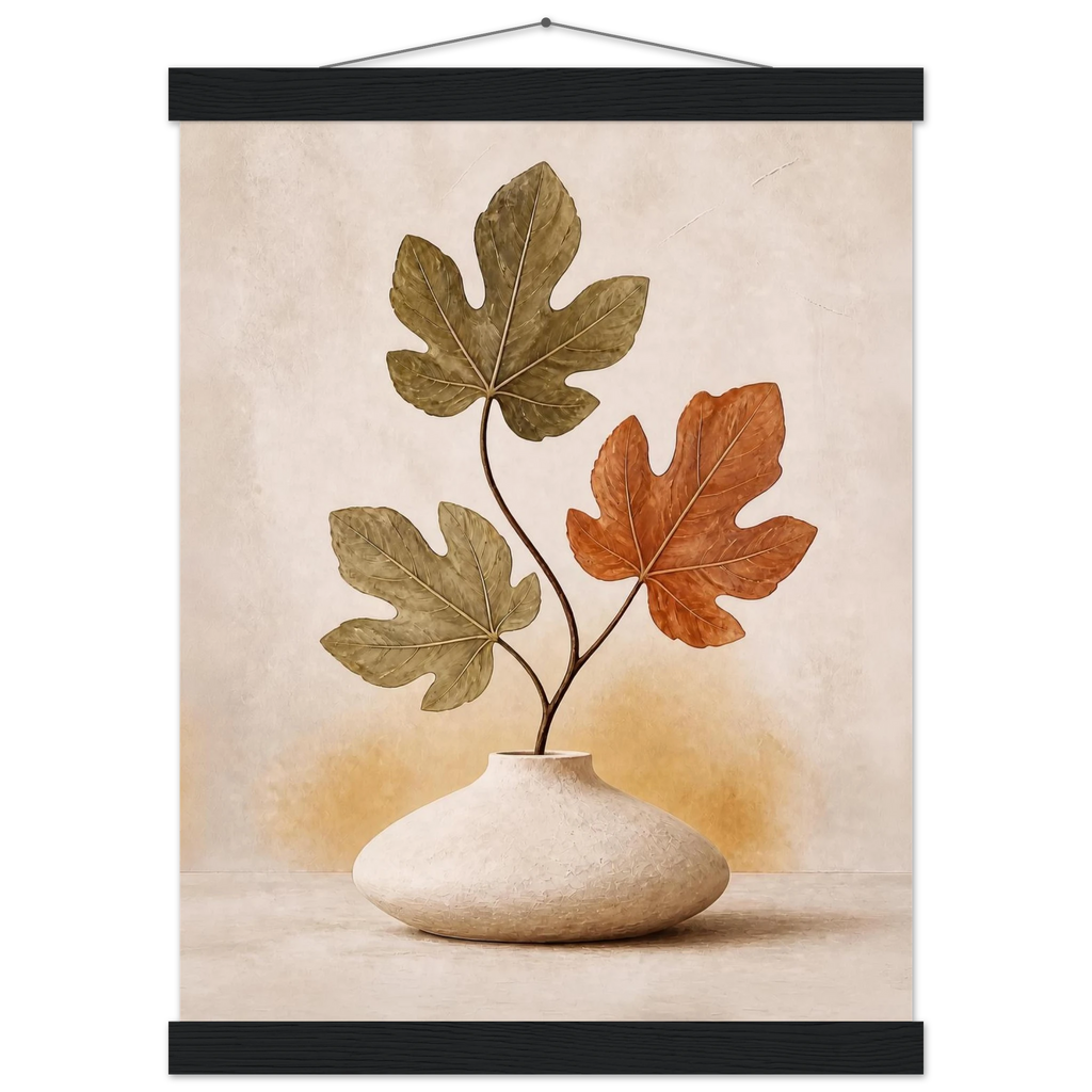 Fig Season: mediterranean and earth tones. Museum-quality fine art poster.