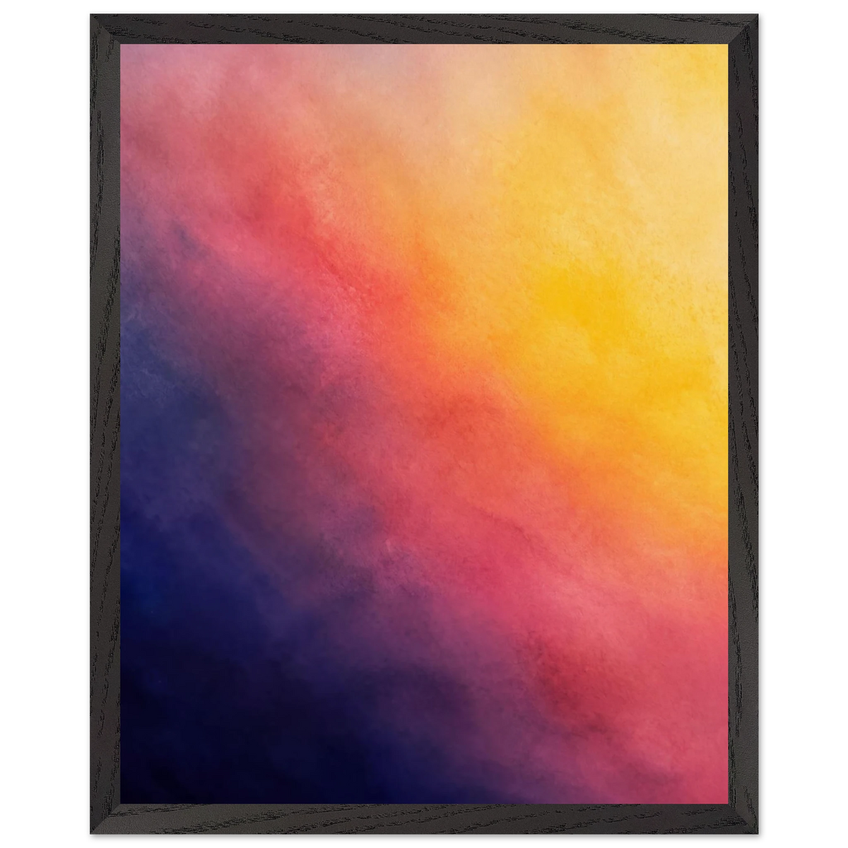 Turquoise and Gold, gradient, night and morning. Archival framed fine art print shown framed.