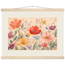 Floral Rhythm, flowers and botanical. Archival fine art poster shown framed.