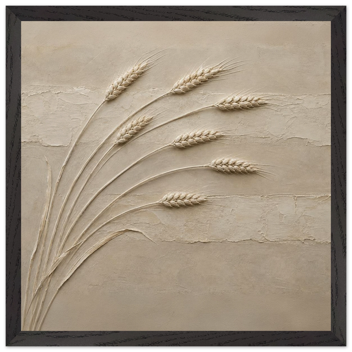 Wheat in Relief: faith, texture and botanical. Framed fine art print by The Light Stays.