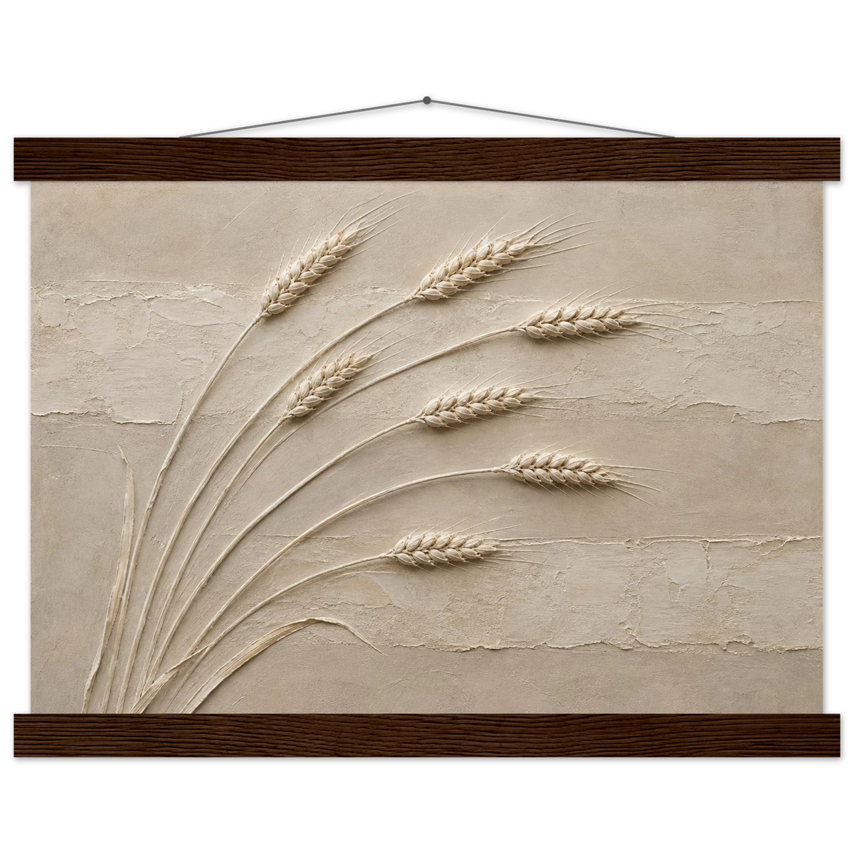 Wheat in Relief: faith, texture and botanical. Museum-quality fine art poster.