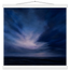Blue Hour Field: night, horizon and deep blue. Museum-quality fine art poster.