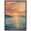 Setouchi Peach Dawn: riviera and japandi. Framed fine art print, alternate frame and size.