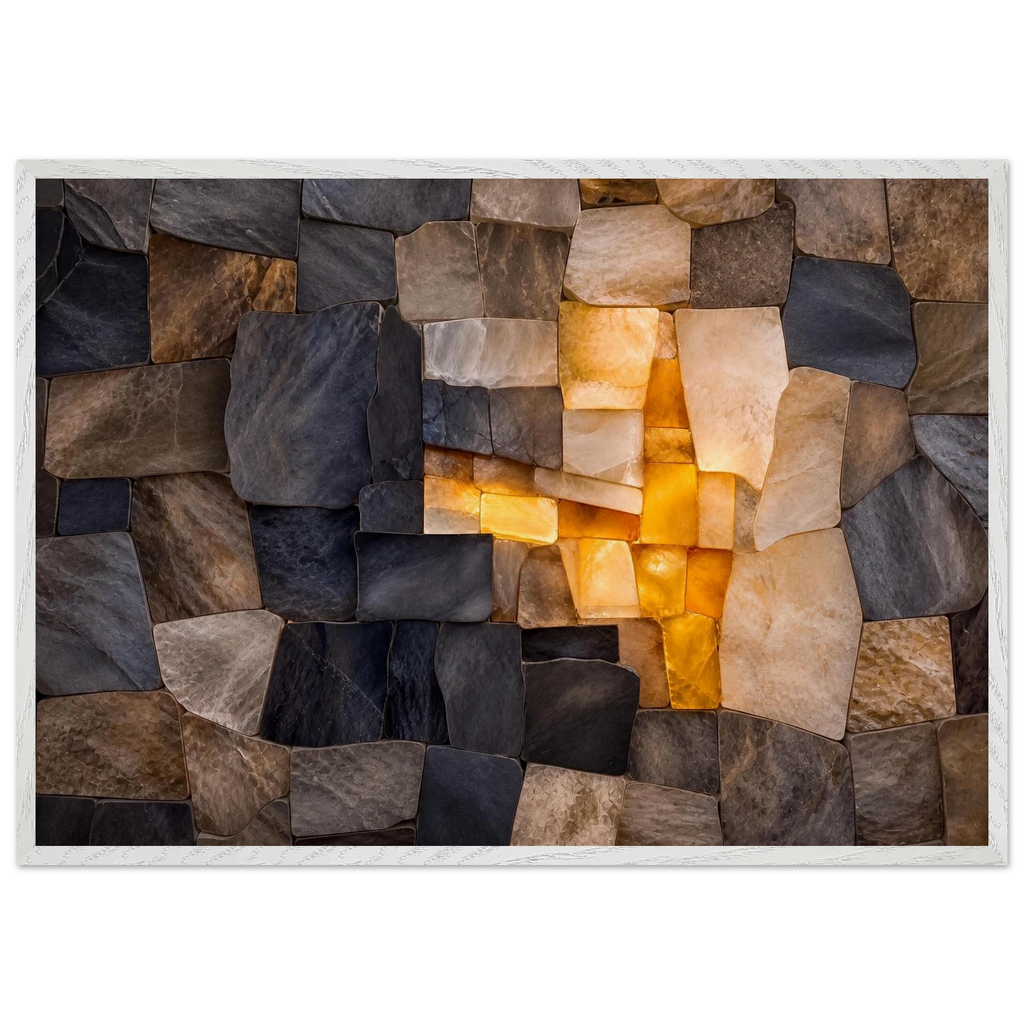 Citrine Seam: lumen and siena. Framed fine art print by The Light Stays.