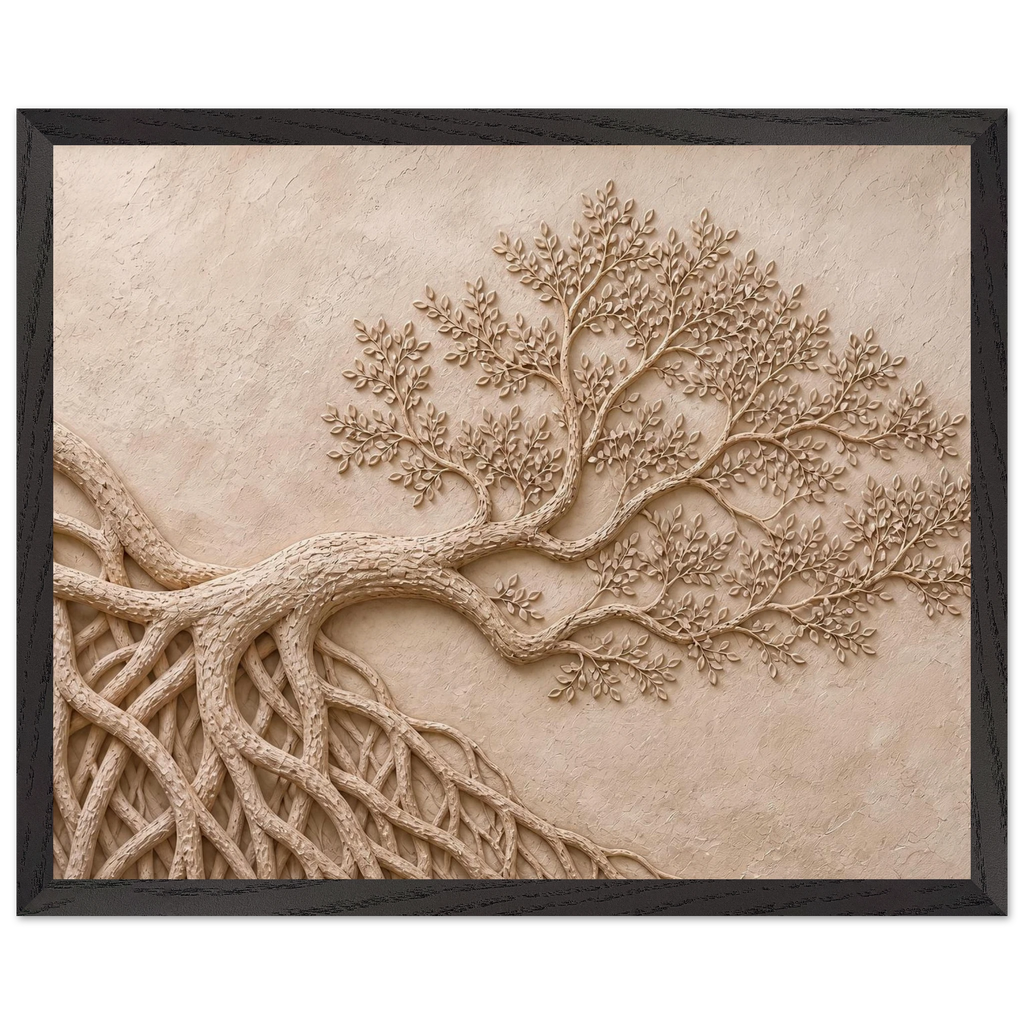 Root Lattice: petra and herbarium. Framed fine art print by The Light Stays.