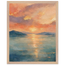 Setouchi Peach Dawn: riviera and japandi. Framed fine art print by The Light Stays.