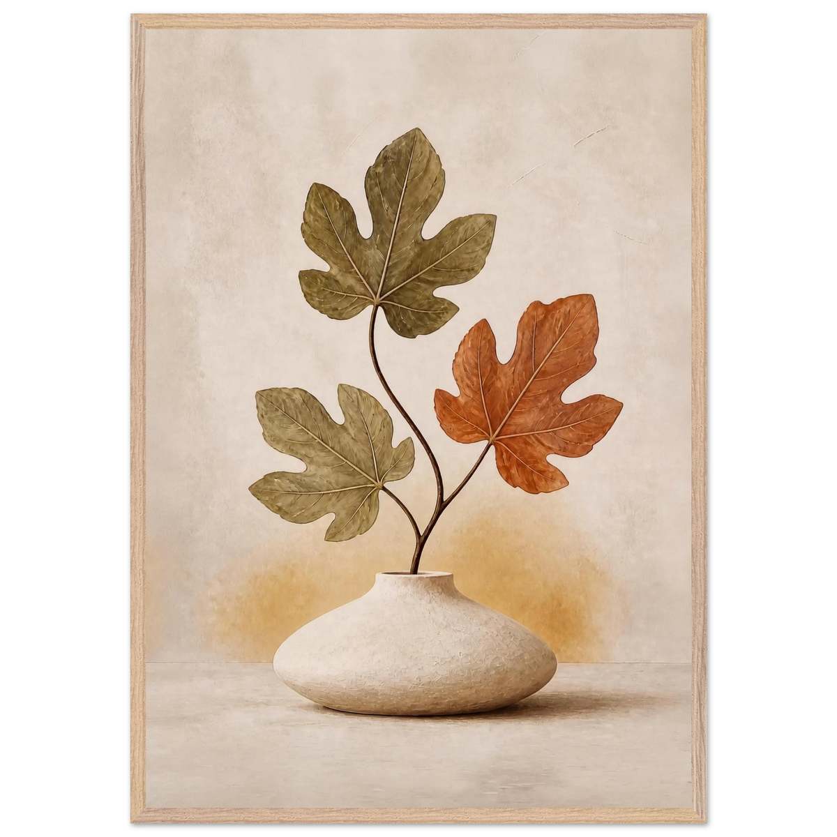 Fig Season: mediterranean and earth tones. Museum-quality framed fine art print.