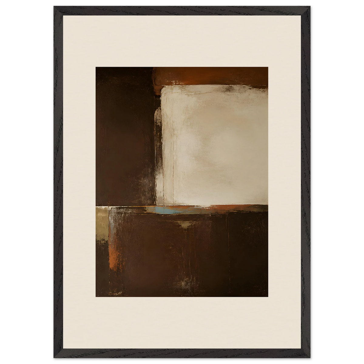 Terracotta Diptych, Panel II of II: two panels, terracotta and cream. Framed fine art print by The Light Stays.