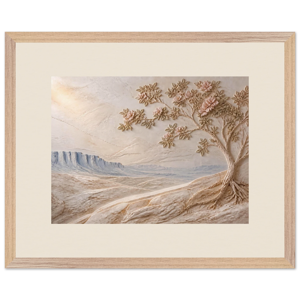 Cliffside Bloom: flowers and botanical. Framed fine art print by The Light Stays.