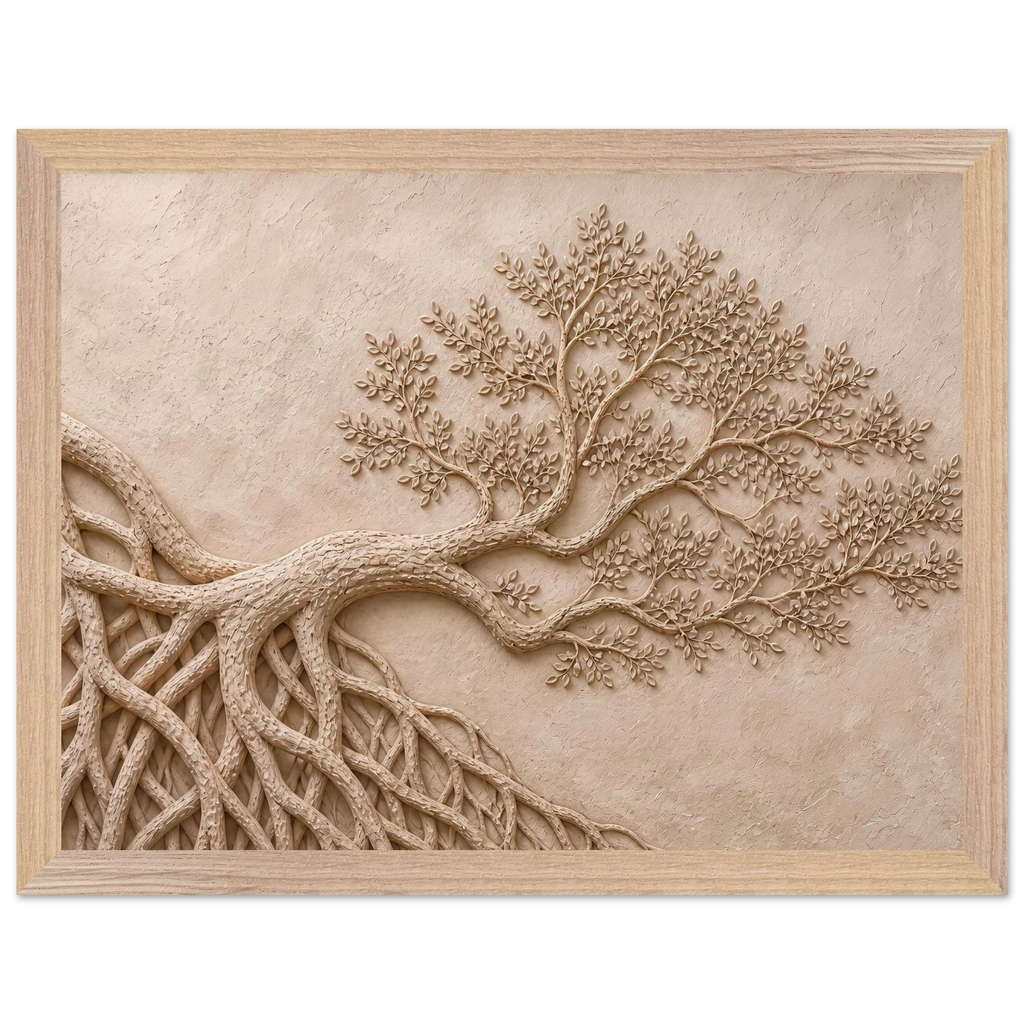 Root Lattice: petra and herbarium. Museum-quality framed fine art print.