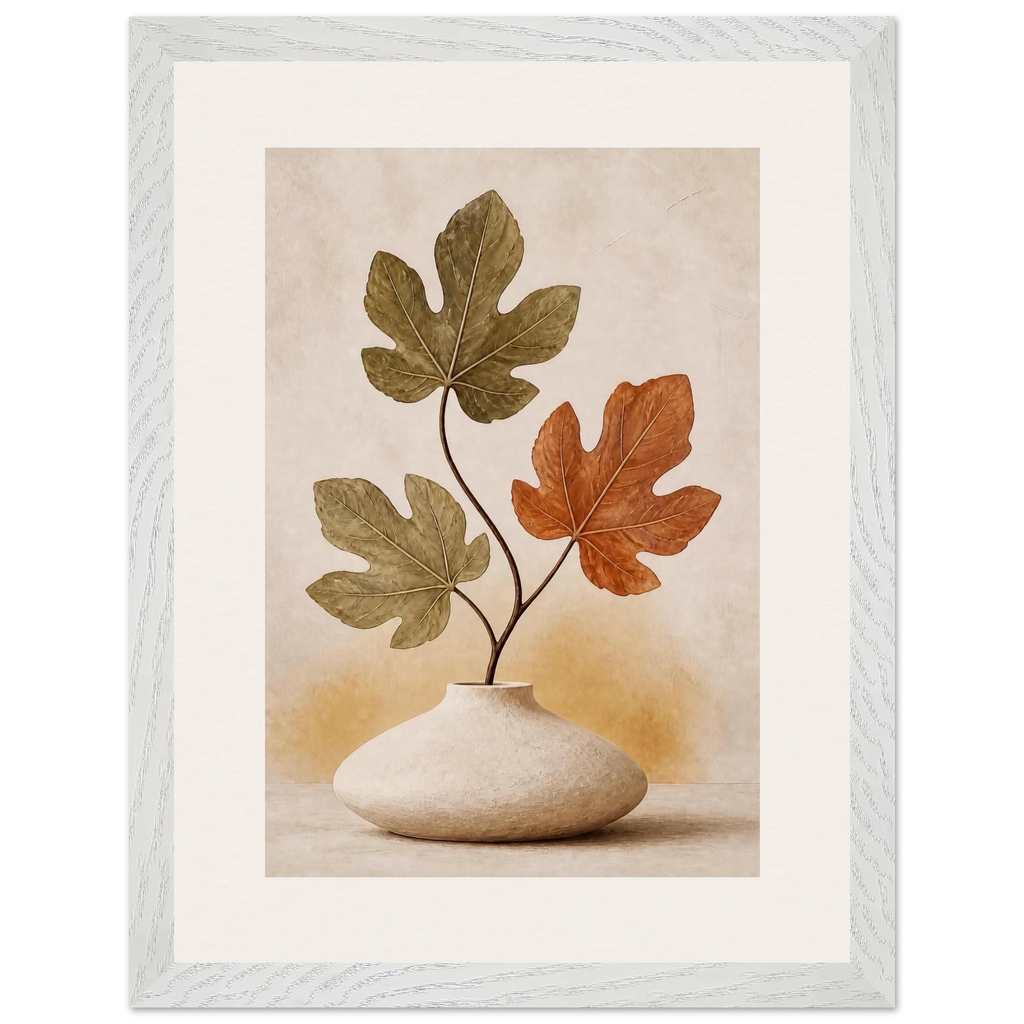 Fig Season: mediterranean and earth tones. Framed fine art print, alternate frame and size.