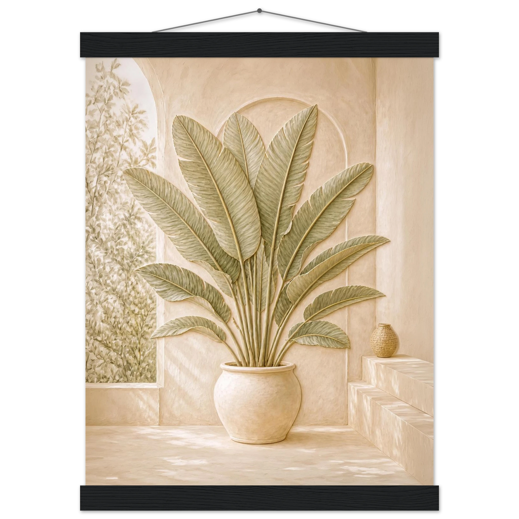 Courtyard Noon: landscape and sun. Fine art poster by The Light Stays.