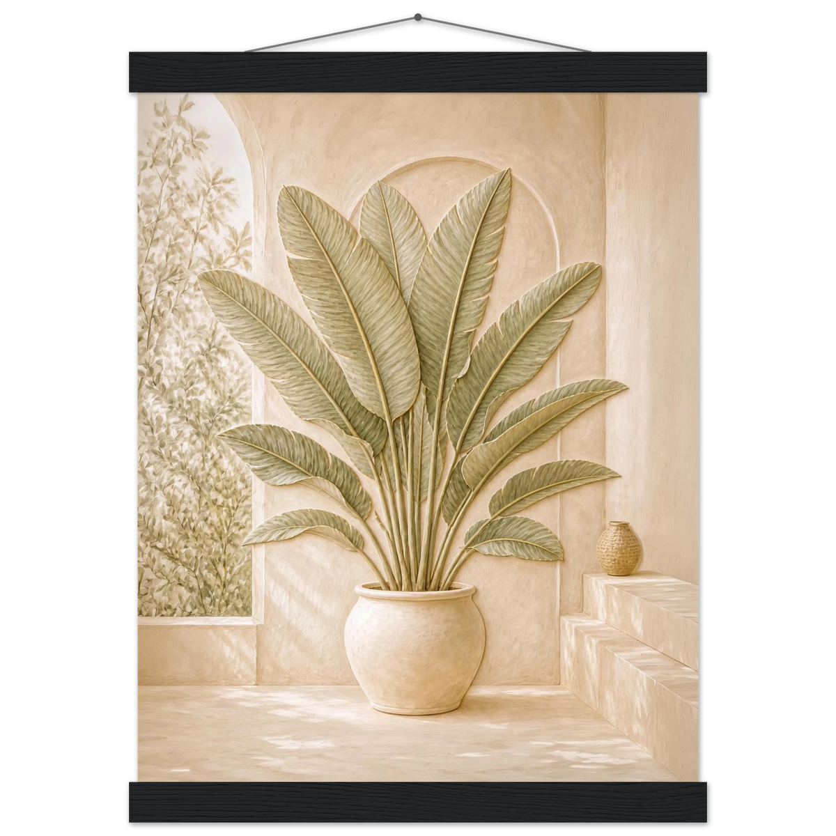 Courtyard Noon: landscape and sun. Fine art poster by The Light Stays.