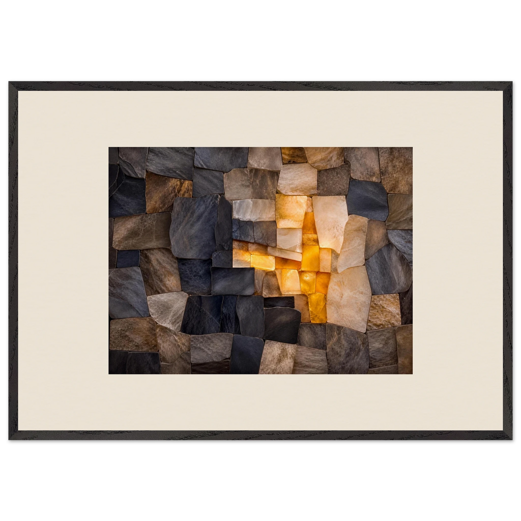 Citrine Seam, lumen and siena. Archival framed fine art print shown framed.