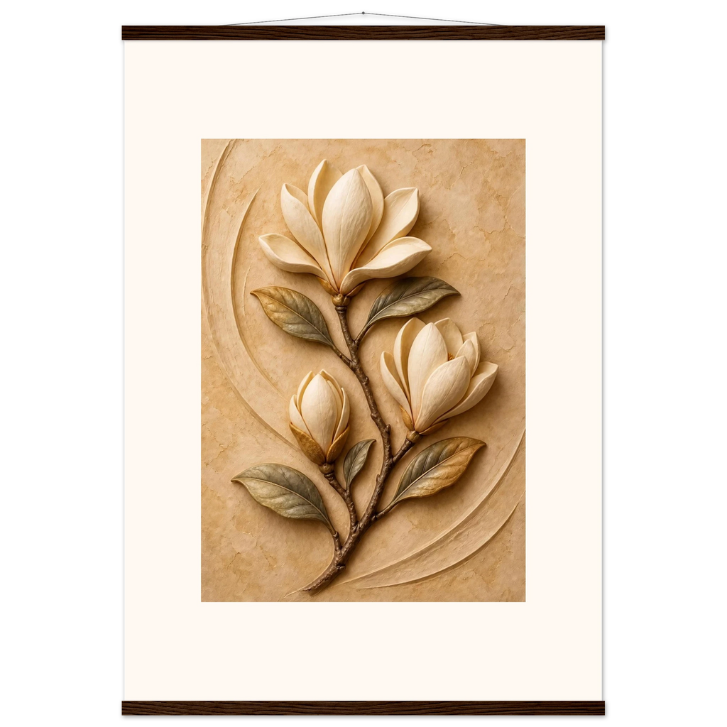 Magnolia Arc: flowers and botanical. Fine art poster by The Light Stays.