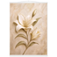 Alabaster Lily, flowers and botanical. Archival fine art poster shown framed.