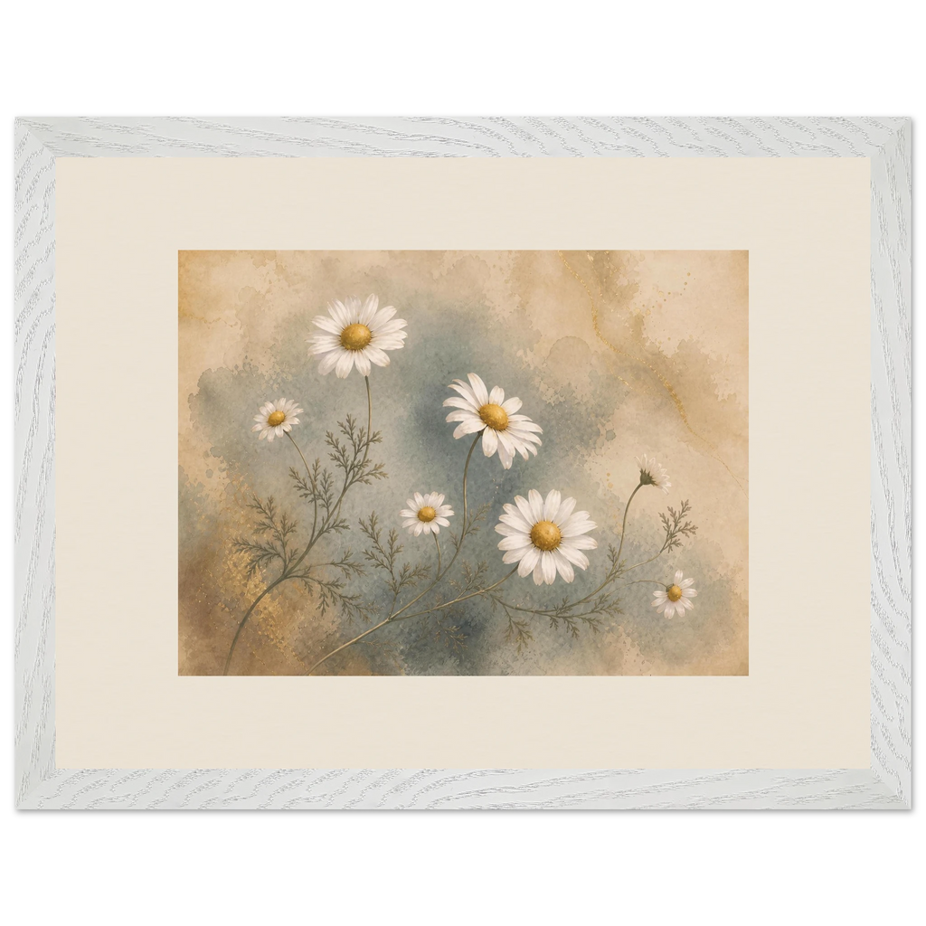 Chamomile Hours: flowers and botanical. Framed fine art print by The Light Stays.