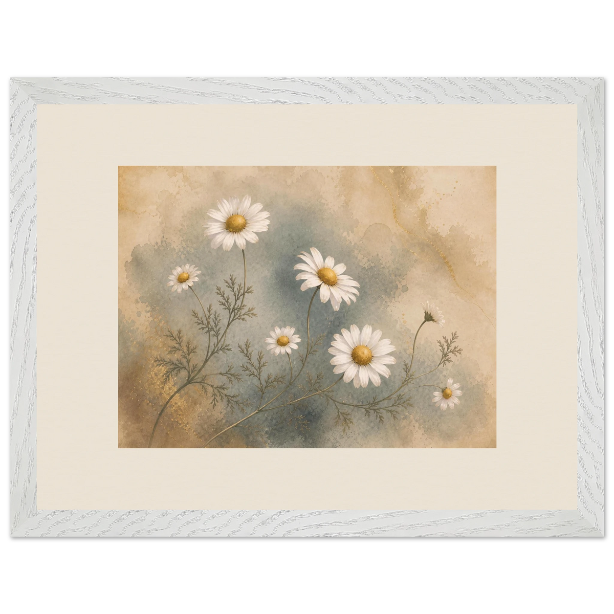 Chamomile Hours: flowers and botanical. Framed fine art print by The Light Stays.