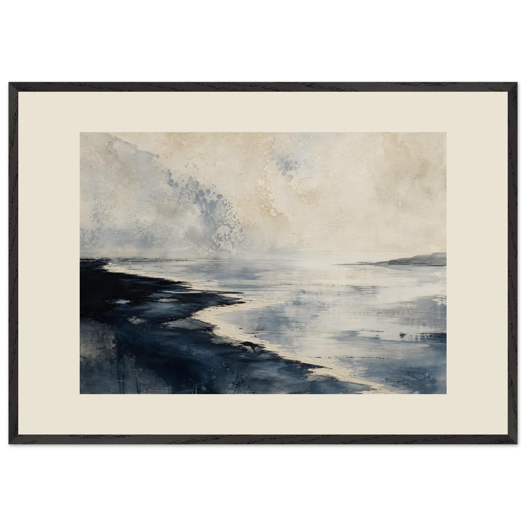 Tidal Ink: sea and coastal landscape. Framed fine art print by The Light Stays.