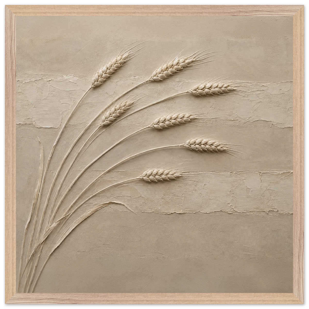 Wheat in Relief: faith, texture and botanical. Framed fine art print by The Light Stays.