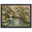 Papyrus Pond: lake, papyrus and serene greens. Framed fine art print.