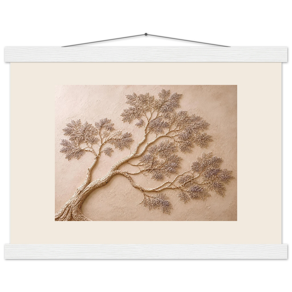 Lilac Reach: flowers and botanical. Fine art poster, alternate frame and size.