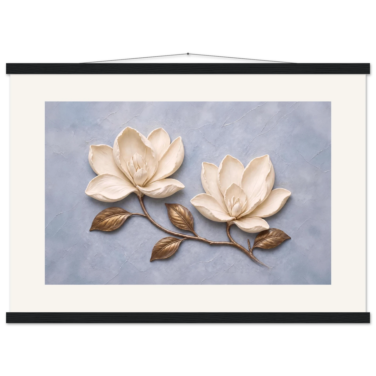 Bronze Magnolia: flowers and botanical. Fine art poster by The Light Stays.