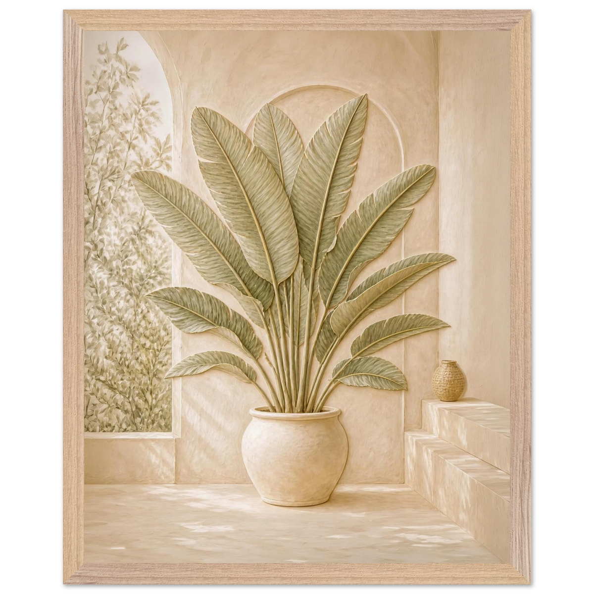 Courtyard Noon: landscape and sun. Framed fine art print by The Light Stays.